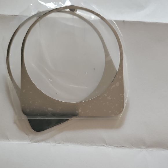 Large Stainless Steel Hoop Earrings - Picture 2 of 6